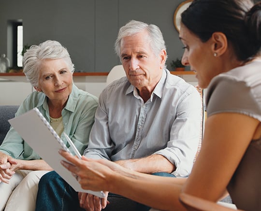 DSA Consultant having a conversation with a carer