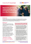 Restrictive Practices: Understanding and Managing Behaviours in a Time of Pandemic