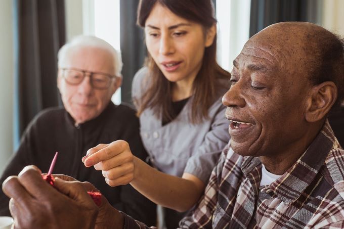 Older person engaging with Dementia Support Australia